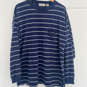 Vintage Stripped Long Sleeve T Shirt - Men's XL